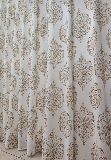 Tenda a Metro in Bouclè Effetto Lino Tortora