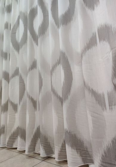 Tenda a Metro in Bouclè Effetto Lino Grigio