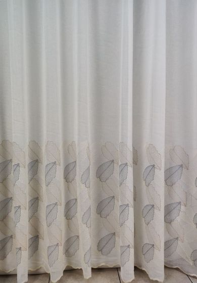 Tenda a Metro in Bouclè Effetto Lino Balza Grigio