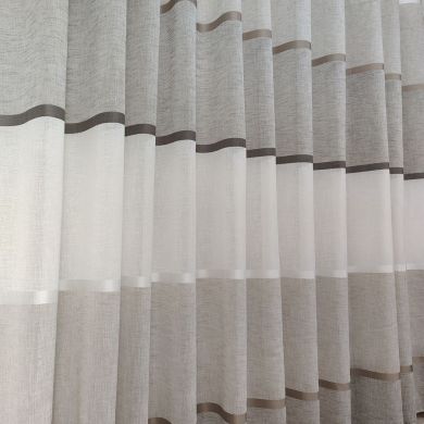 Tenda a Metro in Bouclè Effetto Lino Tortora