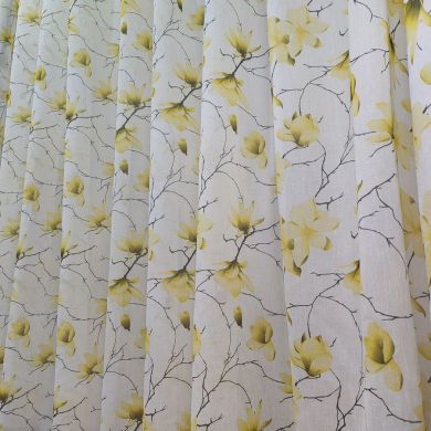 Tenda a Metro in Bouclè Effetto Lino Giallo