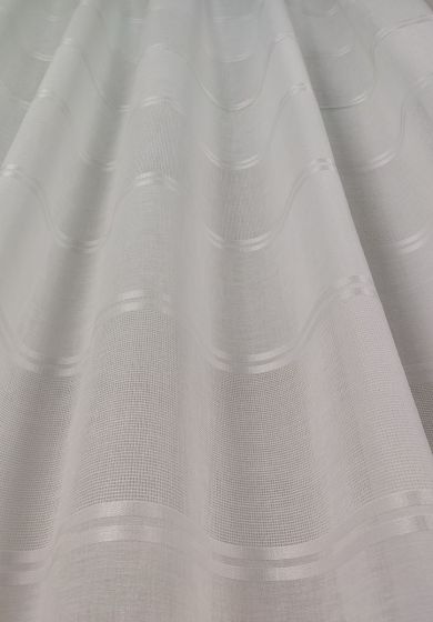 Tenda a Metro in Bouclè Effetto Lino Bianco