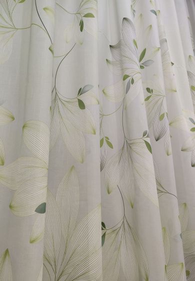 tenda a metro in bouclè effetto lino fiori 8 Tenda a Metro in Bouclè Effetto Lino