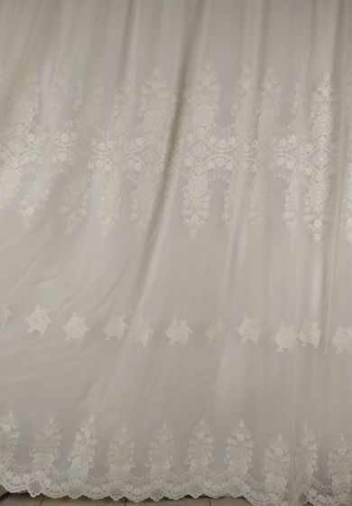 tenda a metro in bouclè effetto lino tortora alta 3,10 11 Tenda a Metro in Bouclè Effetto Lino