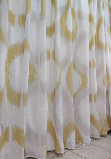 Tenda a Metro in Bouclè Effetto Lino Giallo