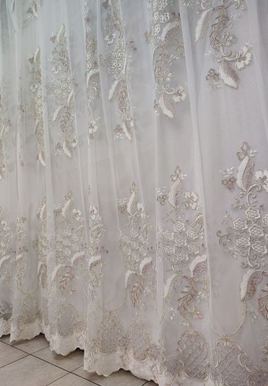 Tenda a Metro in Tulle con Base Orlata Altezza 3 Metri Rosa