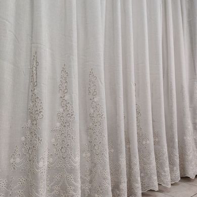 Tenda a Metro in Bouclè Effetto Lino Tortora