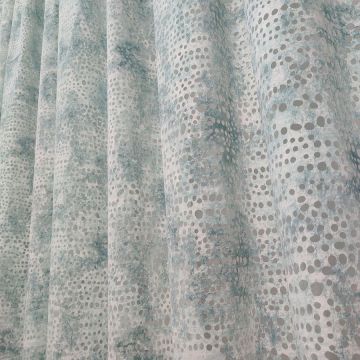 tenda a metro in bouclè effetto lino verde fiorellini 31 oplus_32