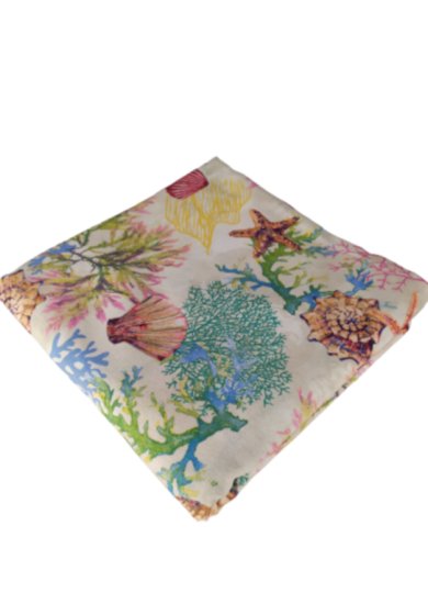 Tappezzeria in Cotone Stampato 280 cm x 280 cm Marino