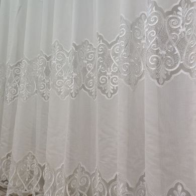 Tenda a Metro in Bouclè Effetto Lino Bianco