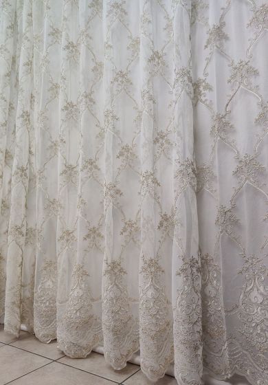 Tenda a Metro in Tulle con Base Orlata Altezza 3 Metri