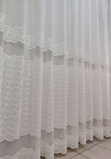 tenda a metro in bouclè effetto lino 10 Tenda a Metro in Bouclè Effetto Lino Bianco