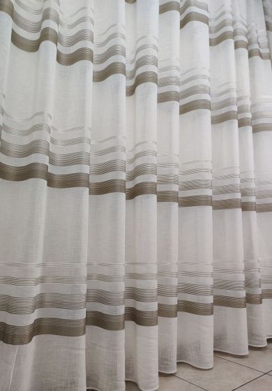 Tenda a Metro in Bouclè Effetto Lino Tortora