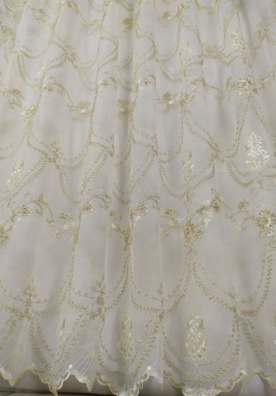 tenda a metro in organza con base piombata altezza 3 metri bianco 6 Tenda a Metro in Tulle con Base Orlata Altezza 3 Metri