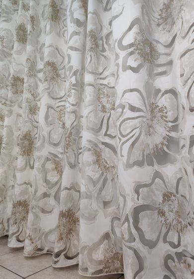 tenda a metro in devorè bianco h315 cm 12 Tenda a Metro in Devorè Tortora