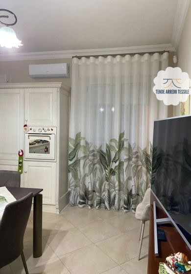 tenda a metro in bouclè effetto lino 1 Tenda a Metro in Bouclè Effetto Lino