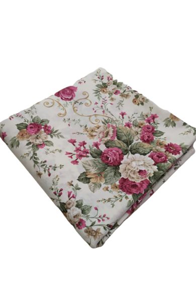 Tappezzeria in Cotone Stampato 280 cm x 280 cm Fiori Rose