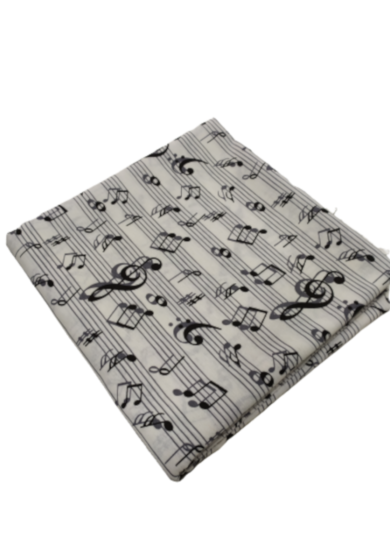 tappezzeria in cotone stampato 280 cm x 280 cm 4 Tappezzeria in Cotone Stampato 280 cm x 280 cm Note Musicali