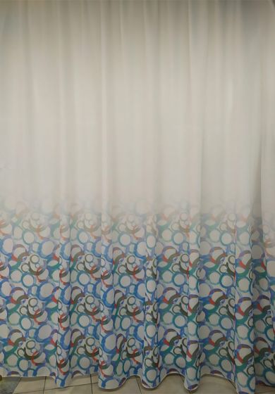 tenda a metro in tulle rosa base orlata 6 Tenda a Metro in Bouclè Effetto Lino Base Piombata Panna Blu Azzurro Alta 3 Metri