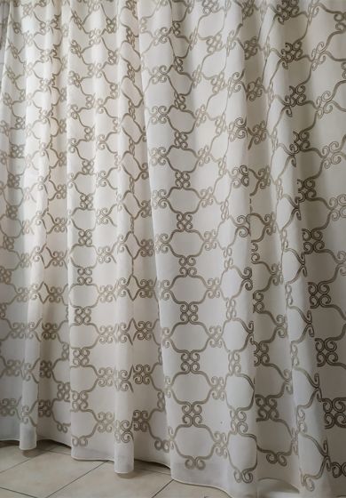 Tenda a Metro in Bouclè Effetto Lino con Base Piombata Altezza 3 Metri