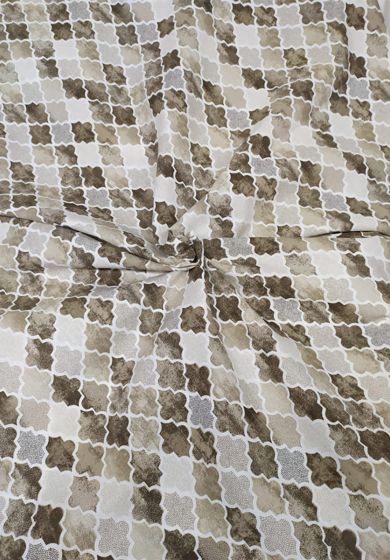 Tappezzeria in Cotone Stampato 280 cm x 280 cm Tortora