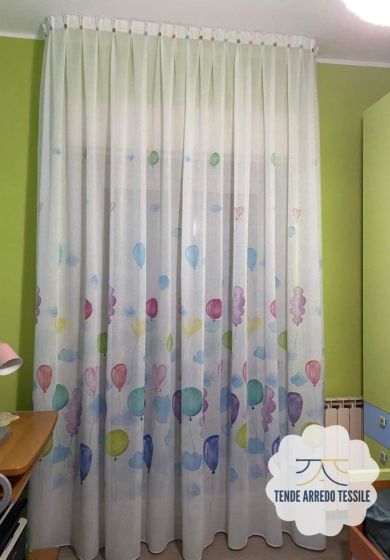 tenda a metro in devorè tortora 8 Tenda a Metro in Bouclè Effetto Lino con Base Piombata Altezza 3,15 Metri