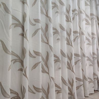 Tenda a Metro in Bouclè Effetto Lino Beige