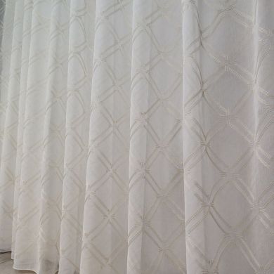 Tenda a Metro in Bouclè Effetto Lino Beige