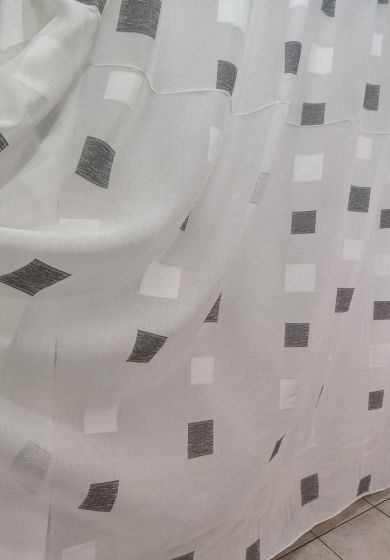 Tenda a Metro in Bouclè Effetto Lino Grigio