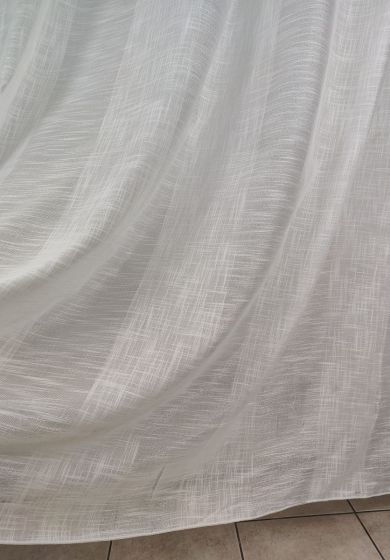 Tenda a Metro in Bouclè Effetto Lino Argento