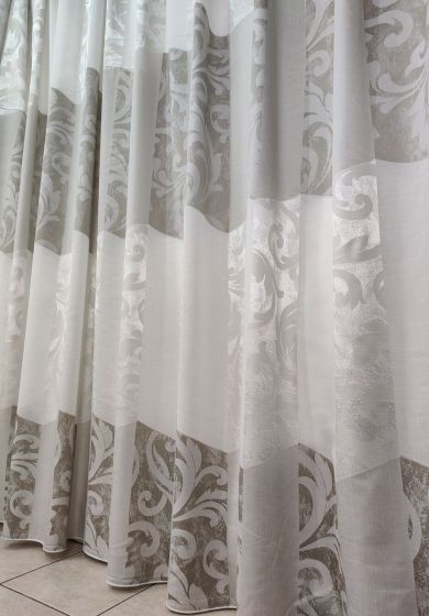 Tenda a Metro in Bouclè Effetto Lino Tortora