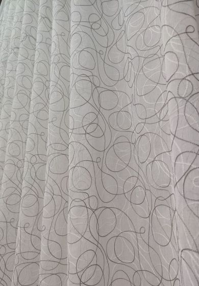 Tenda a Metro in Bouclè Effetto Lino Grigio