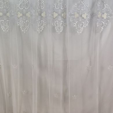 Tenda a Metro in Tulle con Base Orlata Altezza 3 Metri Bianco