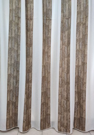 Tenda a Metro in Bouclè Effetto Lino Marrone