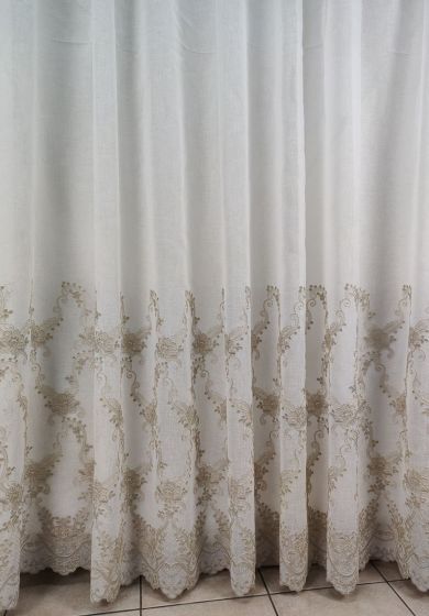 tenda a metro in bouclè effetto lino 1 Tenda a Metro in Bouclè Effetto Lino