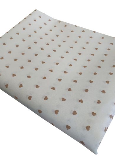 tappezzeria in cotone stampato 280 cm x 280 cm rosa 8 Tappezzeria in Cotone Stampato 280 cm x 280 cm Cuoricini Tortora Beige