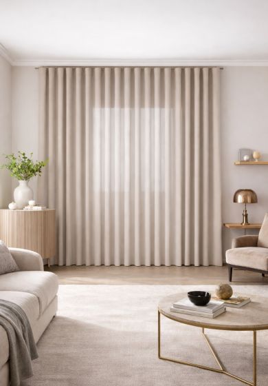 tenda a metro in tulle con base orlata altezza 3 metri oro 10 Tenda a Metro in Georgette morbido Tortora