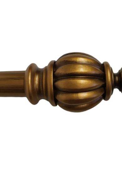 Bastone per Tenda in Legno Rifinito a Mano Sistema a Corda Largo 2 Metri Completo di Staffe e 20 Anelli Artigianale Diametro Bastone 35 mm