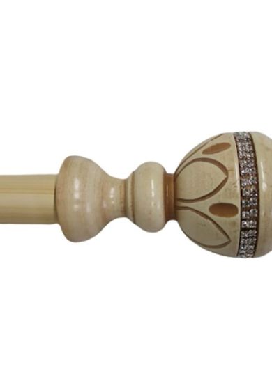 bastone artigianale per tenda in legno rifinito a mano 35 mm 9 Bastone per Tenda in Legno Rifinito a Mano Sistema a Corda Largo 2 Metri Completo di Staffe e 20 Anelli Artigianale Diametro Bastone 35 mm