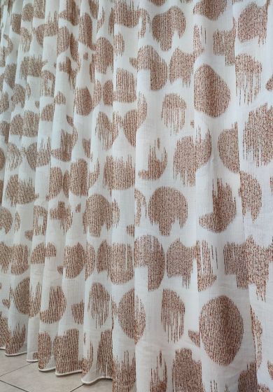 tenda a metro in bouclè effetto lino rosa 6 Tenda a Metro in Bouclè Effetto Lino Ciniglia Ruggine