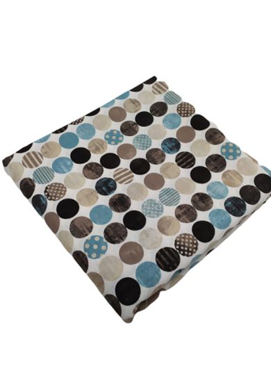 Tappezzeria in Cotone Stampato 280 cm x 280 cm Palle Blu Nero