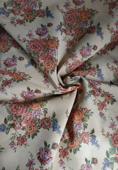 Tappezzeria Pesante Gobelin 280 cm x 280 cm (Fiori Arancio)