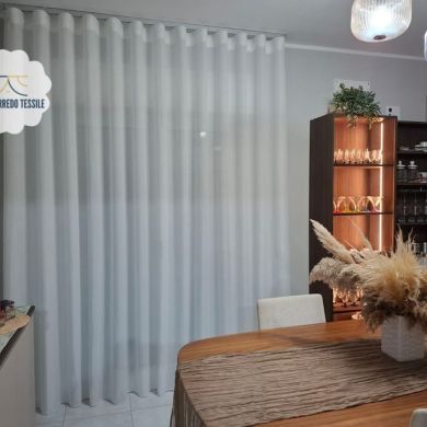 Tenda a Metro in Georgette morbido naturale