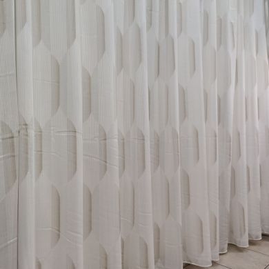 Tenda a Metro in Bouclè Effetto Lino Tortora