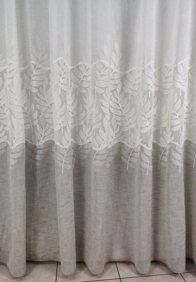 tenda a metro in devorè tortora 7 Tenda a Metro in Bouclè Effetto Lino Tortora