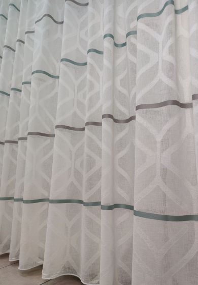 tenda a metro in bouclè effetto lino ottanio 1 Tenda a Metro in Bouclè Effetto Lino Ottanio