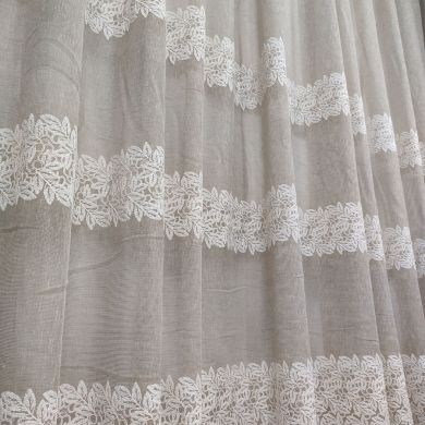 Tenda a Metro in Bouclè Effetto Lino Tortora