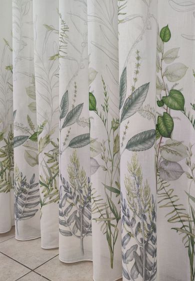 tenda a metro in bouclè effetto lino fiori 10 Tenda a Metro in Bouclè Effetto Lino