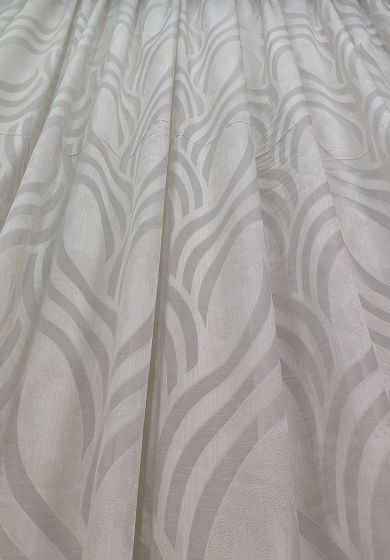 tenda a metro in bouclè effetto lino 7 Tenda a Metro in Devorè beige