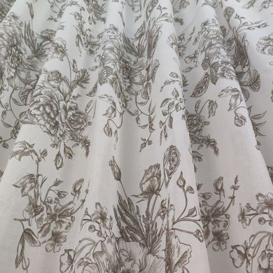 Tenda a Metro effetto lino Tortora h320